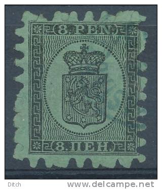 N° 6, 8p Noir Sur Vert, 1866-70, Très Grande Fraîcheur - Used Stamps