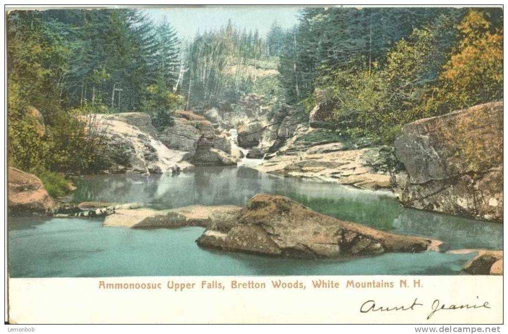 USA – United States – Ammonoosuc Upper Falls, Bretton Woods, White Mountains N.H. Early 1900s  Unused Postcard [P3136] - White Mountains