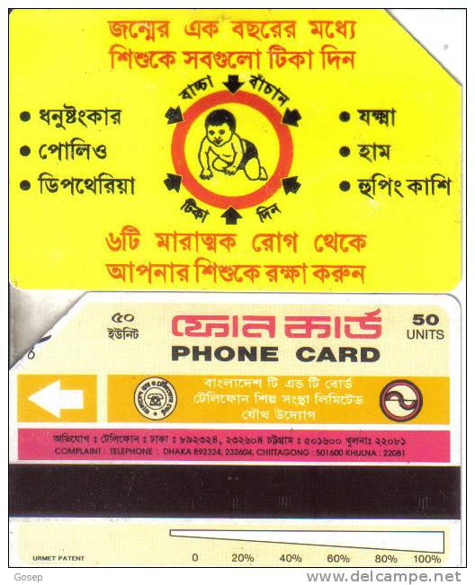 Bangladesh- Card Board No Chip Used(number 1)+1 Card Prepiad Free - Bangladesh