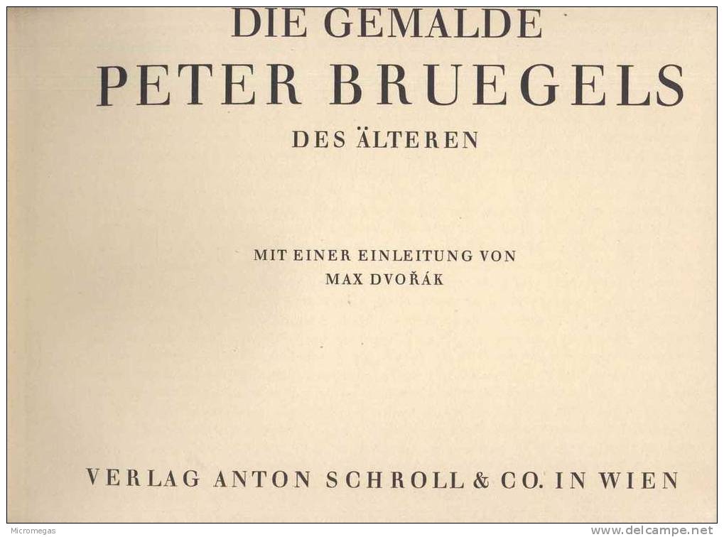 Bruegels Gemälde Mit 84 (82 Farbigen) Bildtafeln - Arte