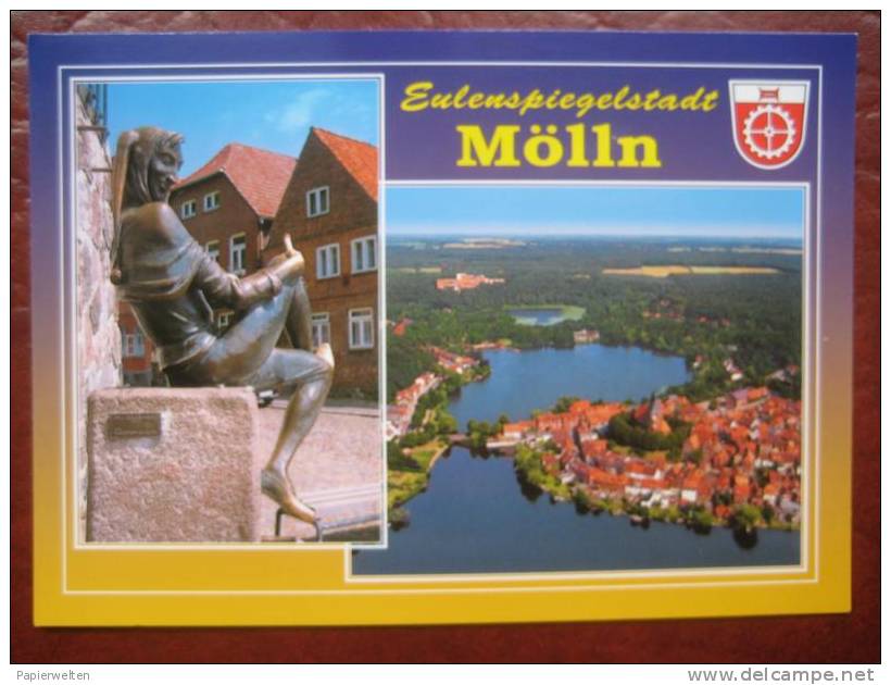 Mölln - Zweibildkarte - Moelln