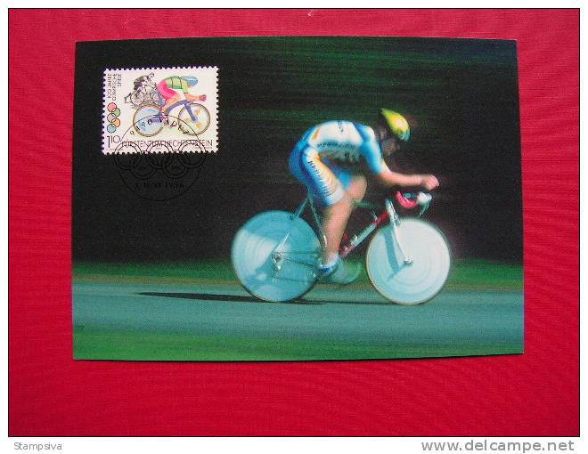 == Lichtenstein , Maxi Karte  141  Radsport , Fahrrad Olympic Games .. Atlanta 1996 - Ciclismo