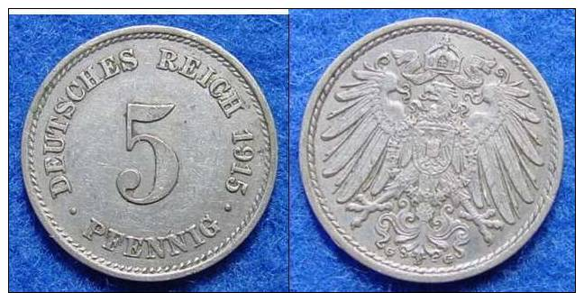 (1039503) 5 Reichspfennig 1915-G (Jaeger Nr. 12) - 5 Pfennig