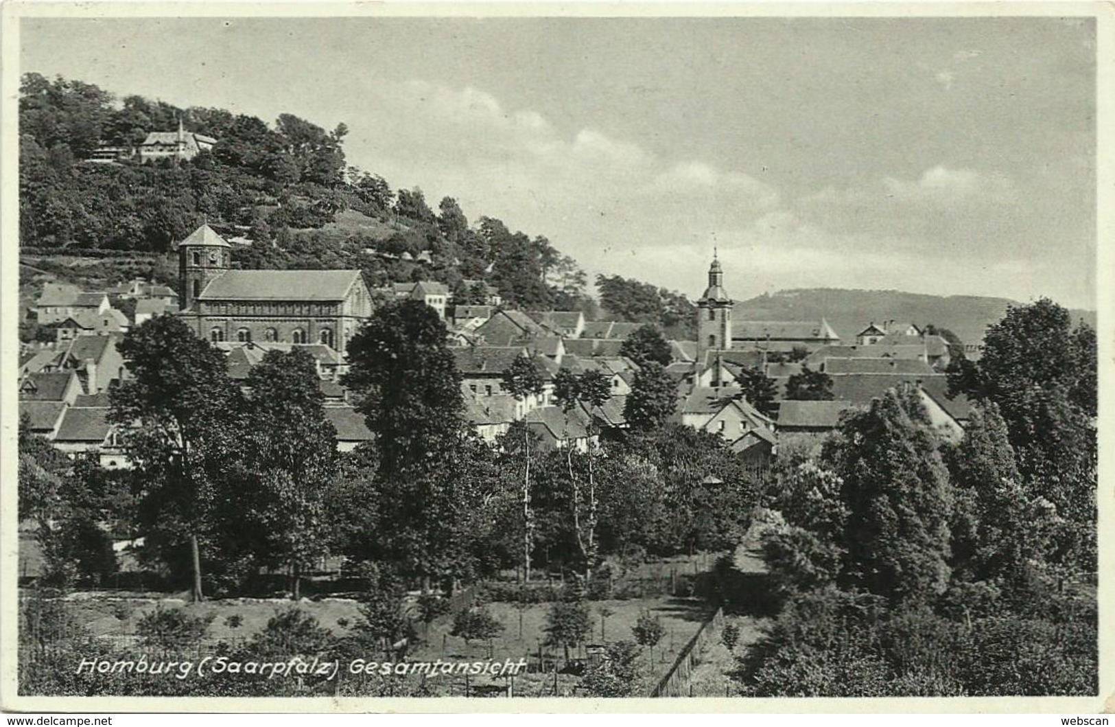 AK Homburg Saarpfalz Gesamtansicht 1936 #01 - Saarpfalz-Kreis