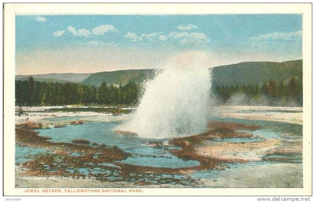 USA – United States – Jewel Geyser, Yellowstone National Park – Early 1900s Unused Postcard [P3160] - Yellowstone
