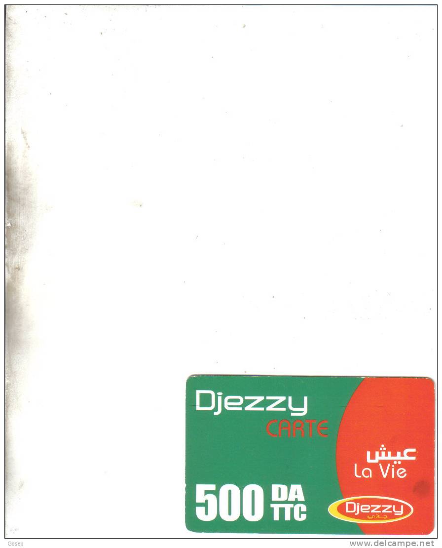 Algeria-djezzy Carte La Vie 500da Ttc-used Card+1 Card Prepiad Free - Algeria