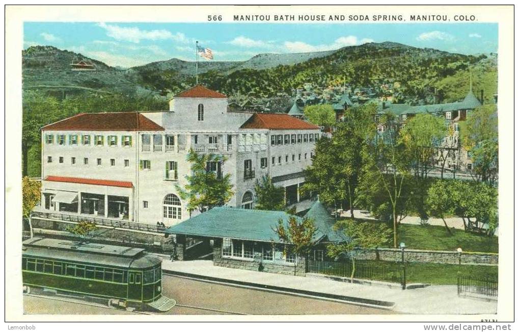 USA – United States – Manitou Bath House And Soda Spring, Manitou Colorado Early 1910s-1920s Unused Postcard [P3165] - Colorado Springs