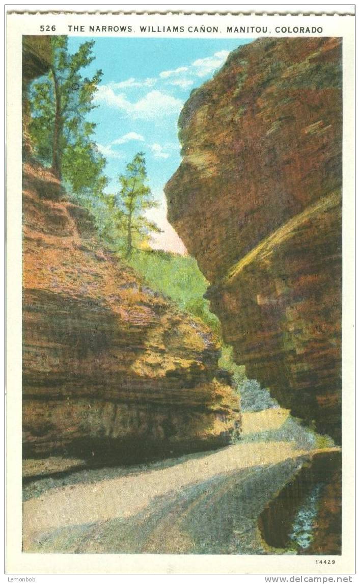 USA – United States – The Narrows, Williams Canon, Manitou, Colorado Early 1900s Unused Postcard [P3169] - Colorado Springs