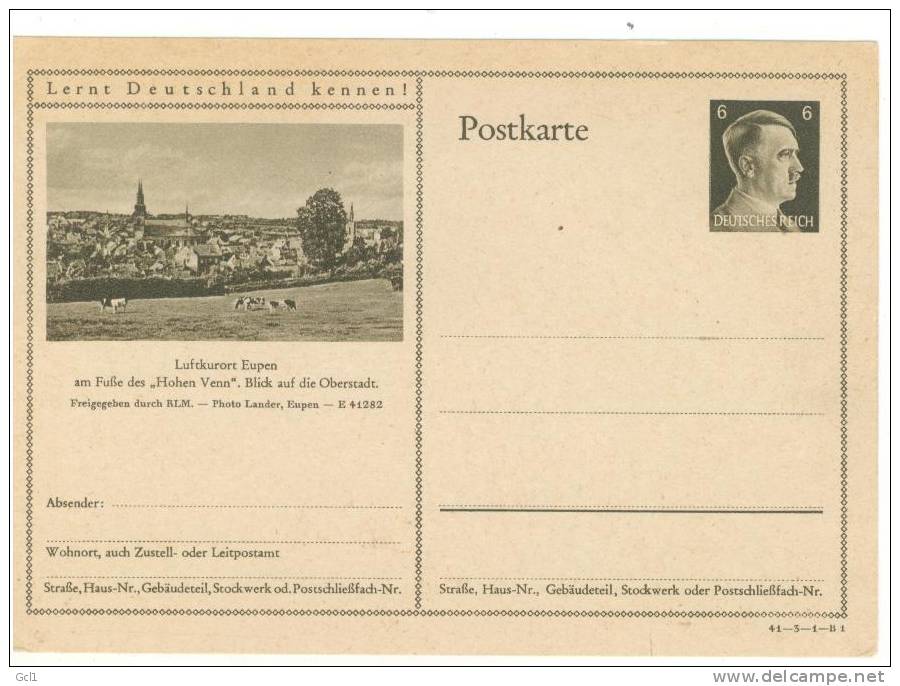 Eupen - Luftkurort - Photo Lander Eupen - Mit Briefmarke A. Hitler - Eupen