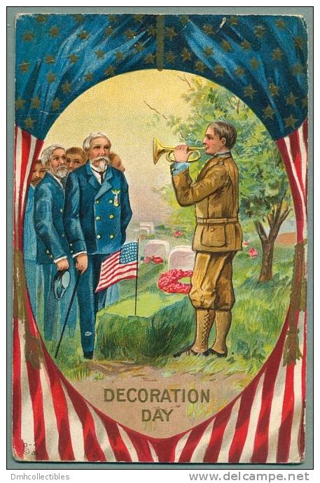 Decoration Day Or Memorial Day 1912 Patriotic Postcard (S-44) - Other & Unclassified