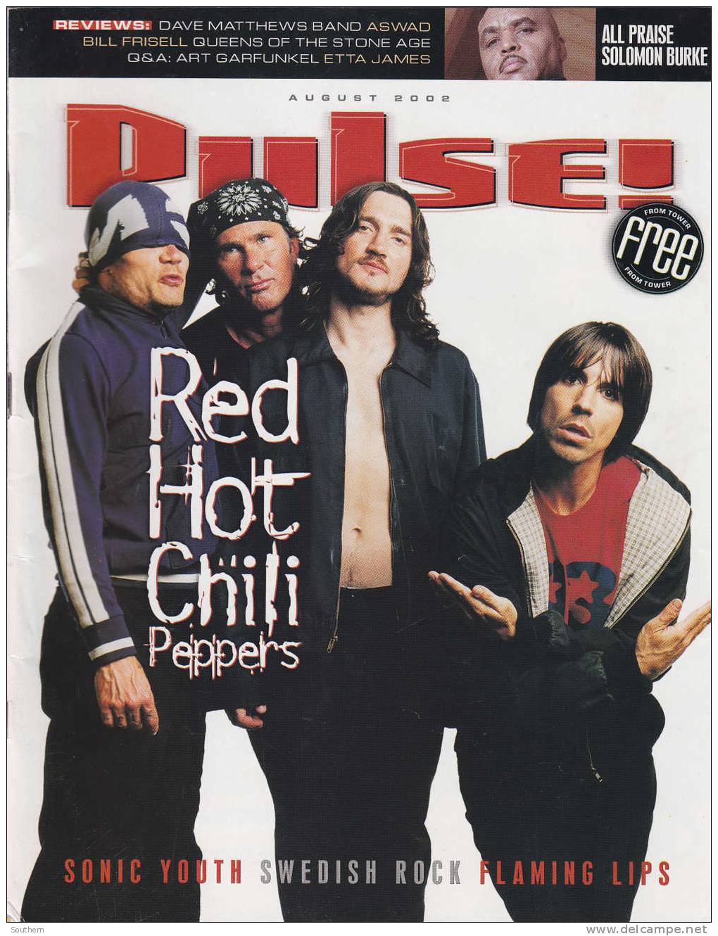 PULSE - 08/2002 -  Swedish Rock Sonic Yough Solomon Burke Red Hot Chili Peppers Ghe Flaming Lips Bobby Bare Lamya Faithf - Entertainment
