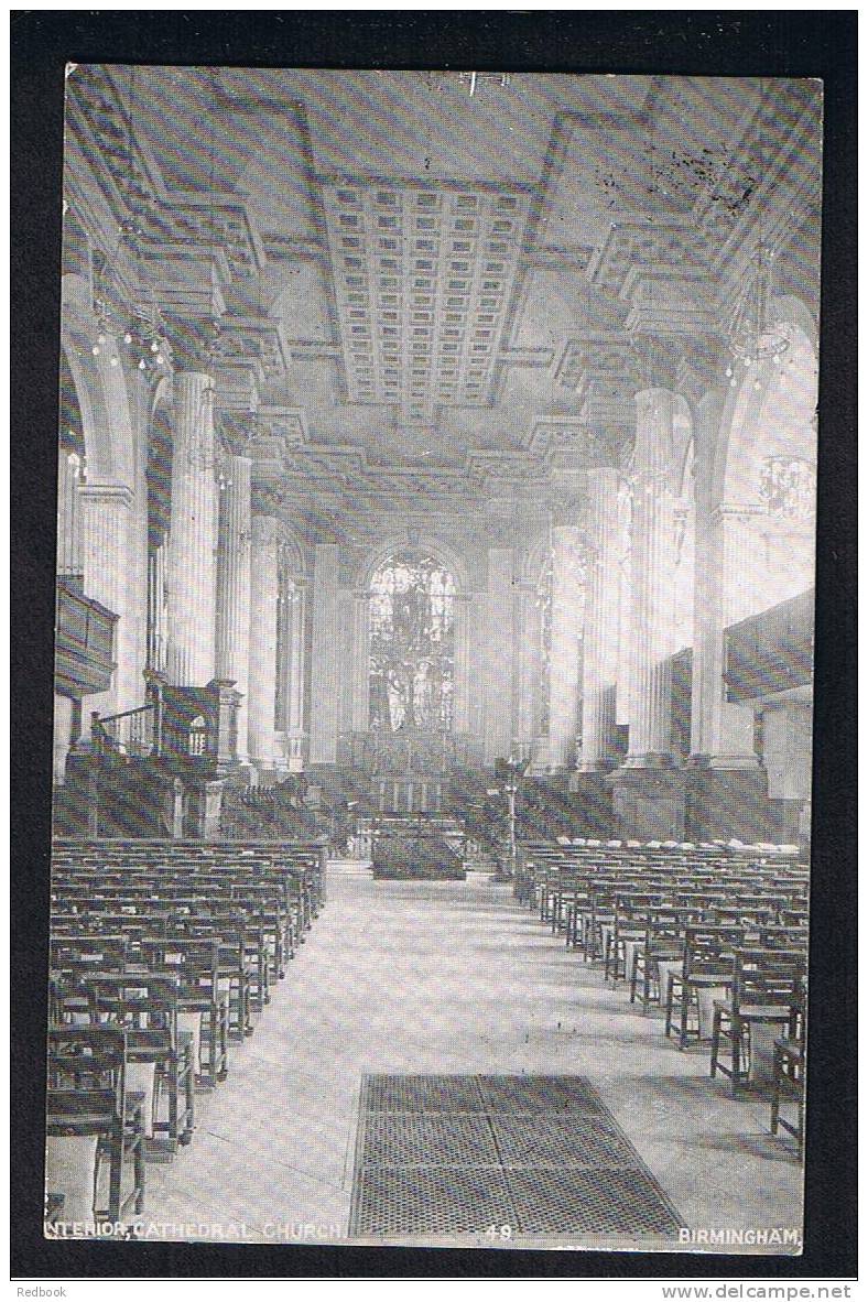 RB 711 - 1908 Postcard  - Interior Cathedral Church Birmingham Warwickshire - Birmingham