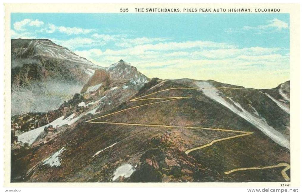 USA – United States – The Switchbacks, Pikes Peak Auto Highway, Colorado Early 1900s Unused Postcard [P3175] - Colorado Springs