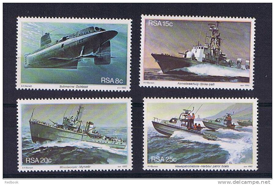 RB 712 - 1982 South Africa Stamps - Warships Set Of 4 MNH Stamps - Military Theme - Other & Unclassified