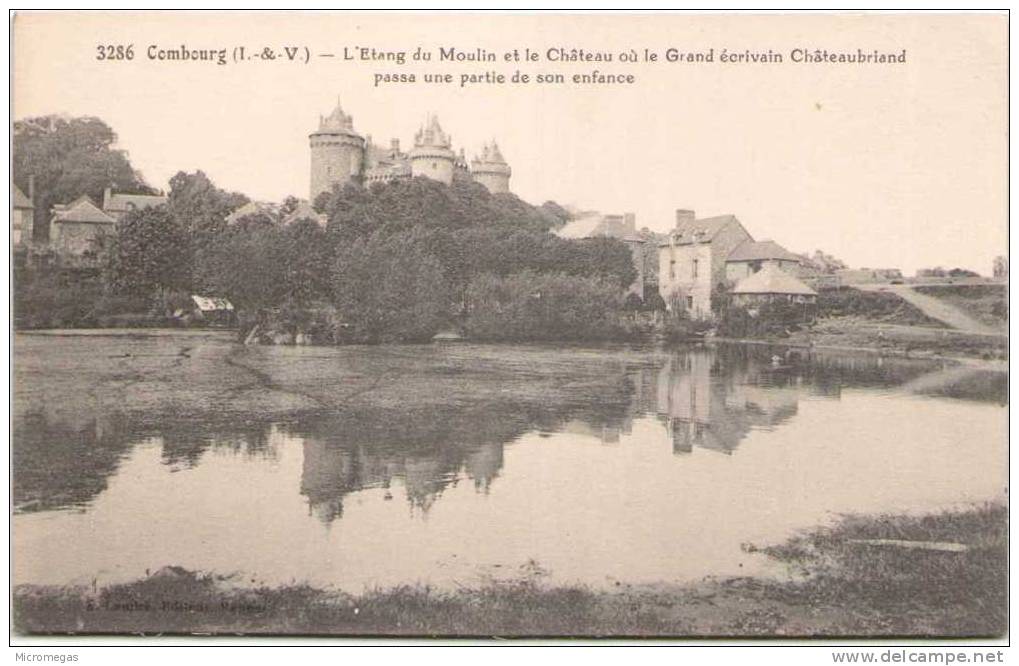 COMBOURG - L'Etang Du Moulin Et Le Chateau Ou Chateaubriand Passa Une Partie De Son Enfance - Combourg