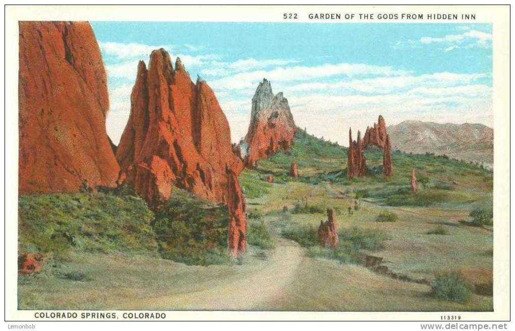 USA – United States – Garden Of The Gods From Hidden Inn, Colorado Springs Early 1900s Unused Postcard [P3180] - Colorado Springs