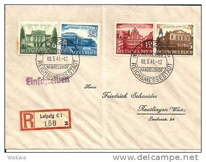 III-518/ Satz-Einschreiben Leipzieger Messe 1941 Mit Stempel Vom Handelshof - Briefe U. Dokumente