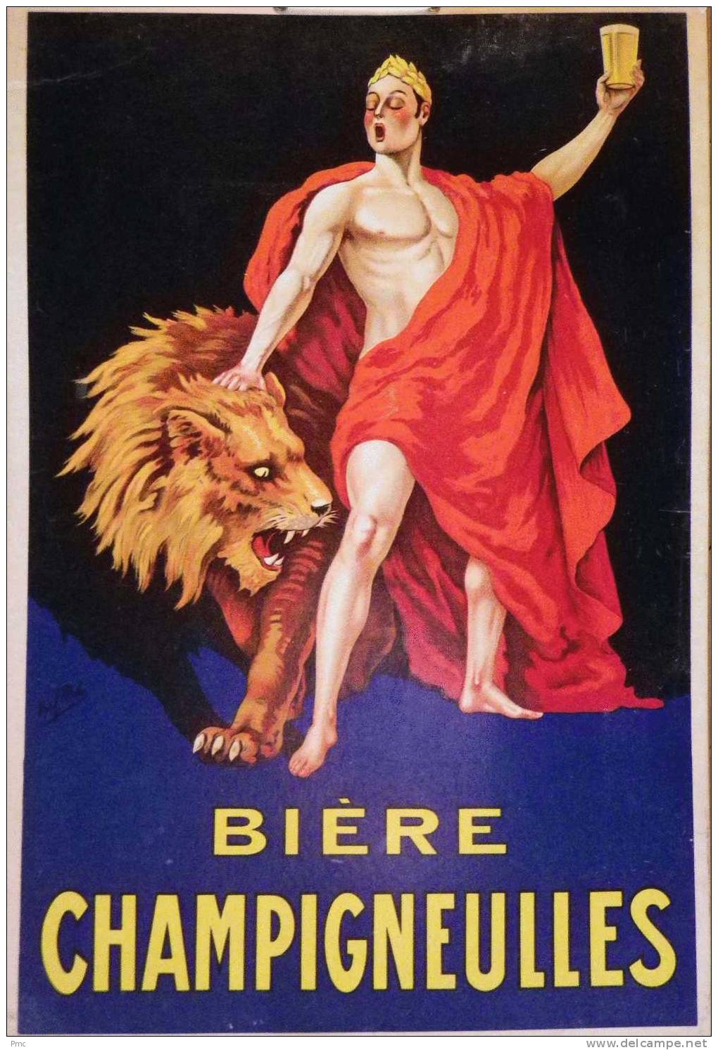 Carton Publicitaire Bière  CHAMPIGNEULLES  Illustré Par Paul MOHR - Vers 1930 - Alcools