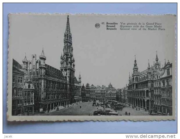 Bruxelles Brussel Yue Generale De La Grand Place  Old Postcard - Lanen, Boulevards