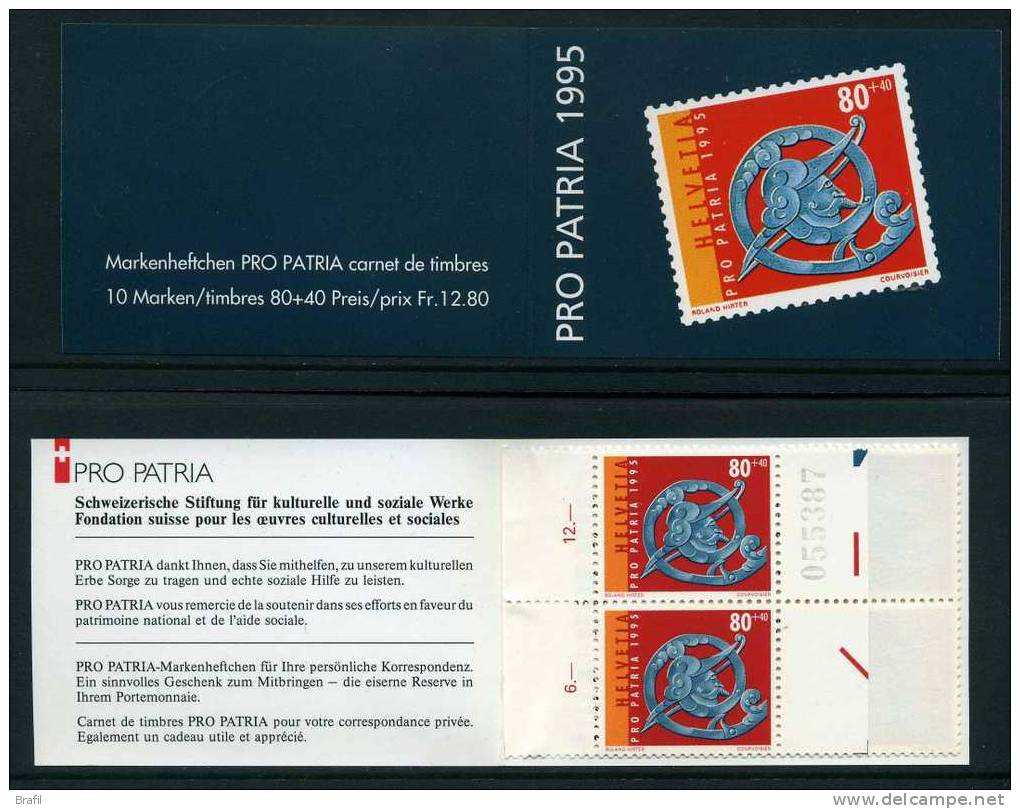 1995 Svizzera, PRO PATRIA Libretto, Serie Completa Nuova (**) - Unused Stamps