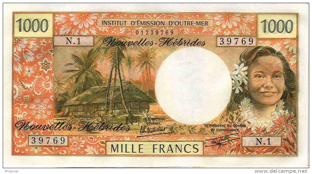 Vanuatu (nouvelles Hebrides) Billet France IEOM 1000 F, Troisième Signature Neuf UNC - Vanuatu