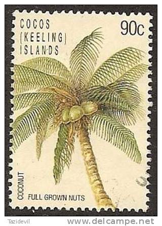 COCOS (KEELING) ISLANDS - USED 1988 90c Life Cycle Of The Coconut - Tree - Cocos (Keeling) Islands