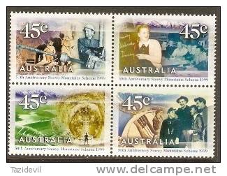 AUSTRALIA - 1999 Snowy Mountains Block Of Four. MNH ** - Mint Stamps