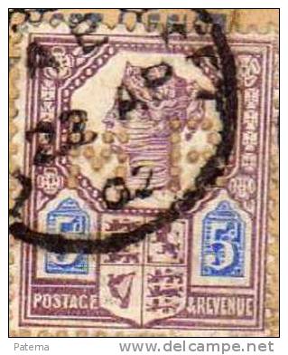 Carta, Entero Postal, Certificada LOMBARD 1902,Inglaterra,  Perfin, Perforado, M B, Cover, Letter - Brieven En Documenten
