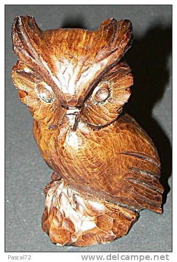 CHOUETTE DE COLLECTION Bois Teinté (20) - Vögel – Eulen