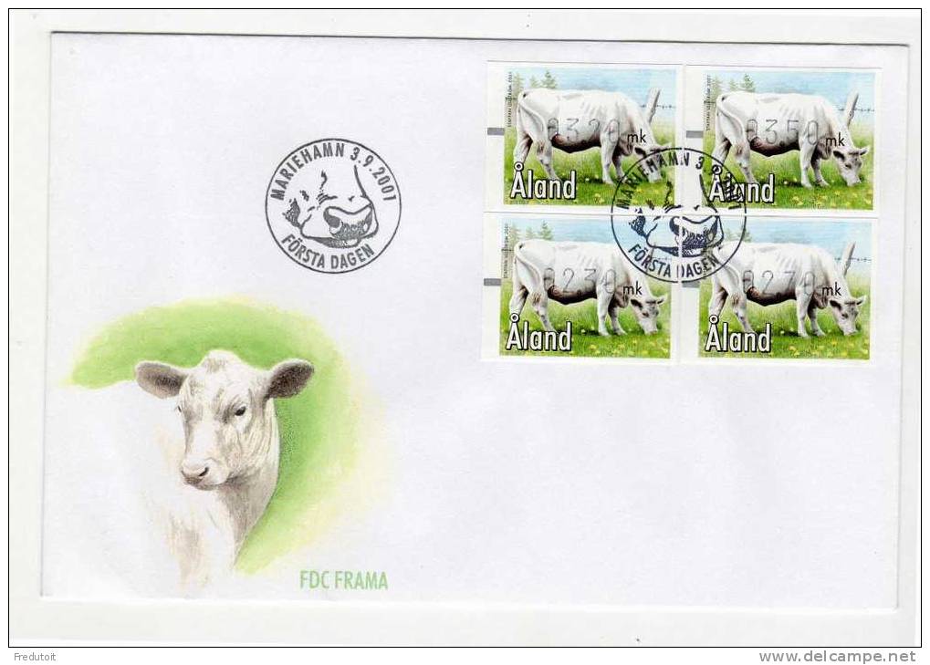 FDC - ALAND -LA VACHE  Timbres Distributeurs - Fattoria