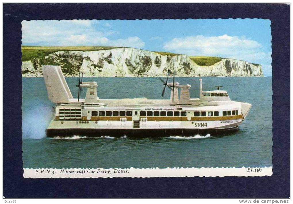 - Hovercraft    Car Ferry - Dover      SRN 4 -  CPsm - Aéroglisseurs