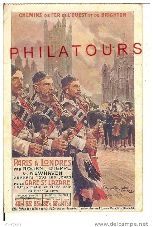 TRAINS / CHEMINS DE FER DE L'OUEST ET DE BRIGHTON - Paris à Londres (PUB) - Non Classés