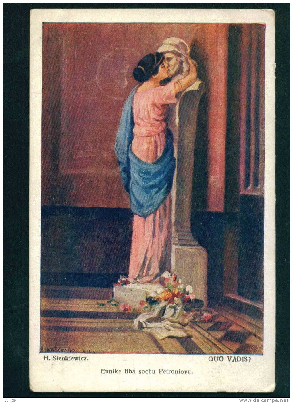31938 Illustrator KORPAL - Nobel Prize Literature 1905 Henryk Sienkiewicz - QUO VADIS - EUNIKE KISS BUST PETRONIOVU - Prix Nobel