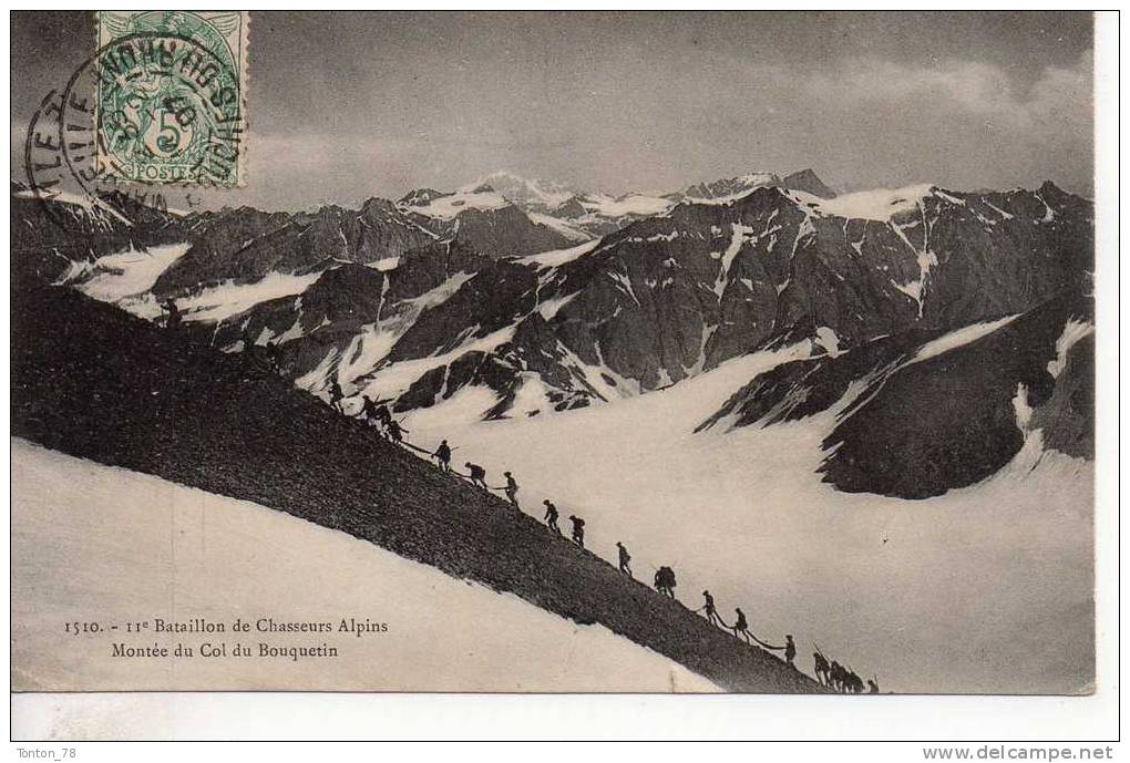 11e BATAILLON DE CHASSEURS ALPINS  -  MONTÉE DU COL DU BOUQUETIN - Reggimenti