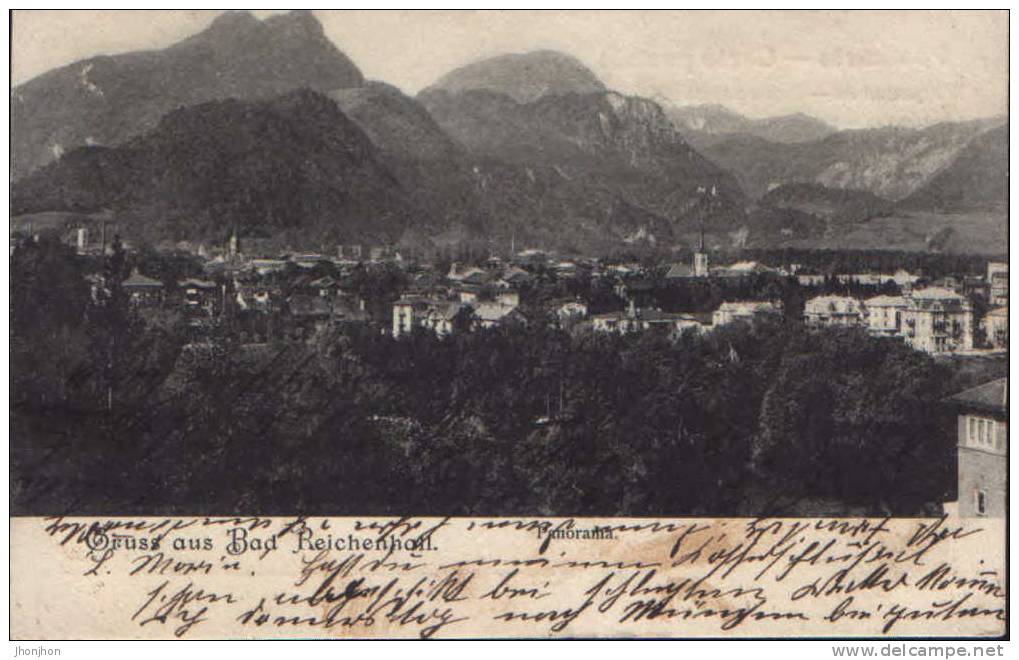 Germany-Postkarte( Vorläufer) 1904-  Gruss Aus Bad Reichenhall- Panorama - 2/scans - Bad Reichenhall
