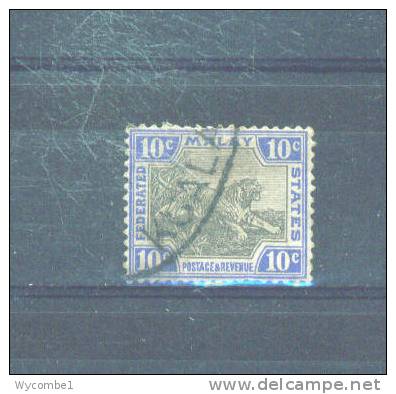 FEDERATED MALAY STATES  -  1900 Tiger 10c FU - Federated Malay States