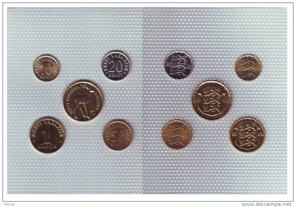 Estonia 5 Coins Set - Estonia