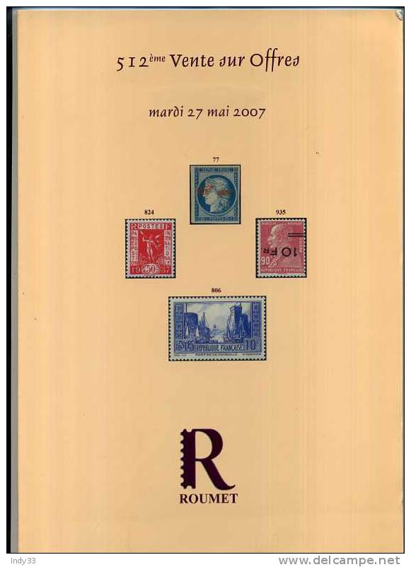 - CATALOGUE DE VENTE ROUMET 2007 - Catalogues For Auction Houses