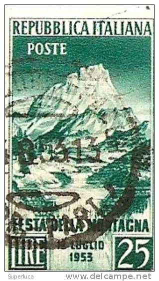 REPUBBLICA -FESTA DELLA MONTAGNA 25LIRE - 1946-60: Storia Postale