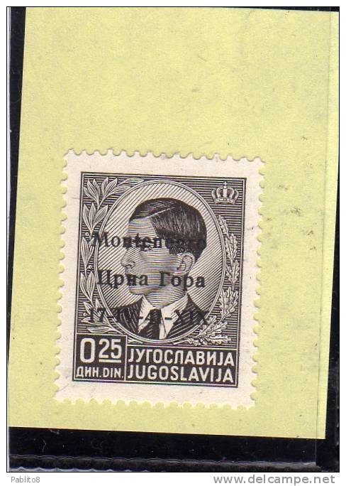 MONTENEGRO 1941 SOPRASTAMPATO 25 P MNH - Montenegro