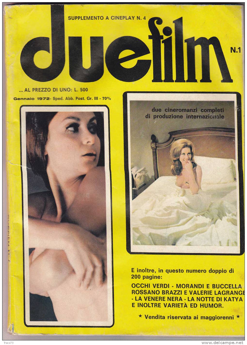 CULT  EPOCA  /  DUE FILM 1971 (N.1) - Numero Doppio Di 200 Pagine - Spettacolare - Prime Edizioni