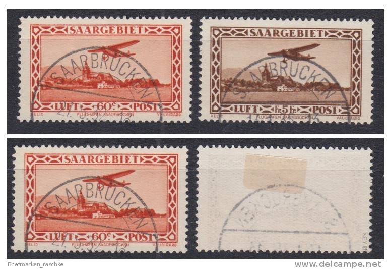 Saar,158-59,gestempelt,15 9  Gep.Ney BPP - Used Stamps