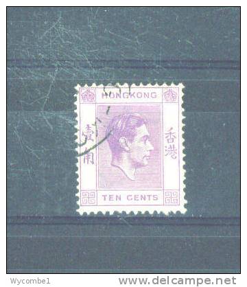 HONG KONG  -  1938 George VI  10c  FU - Used Stamps
