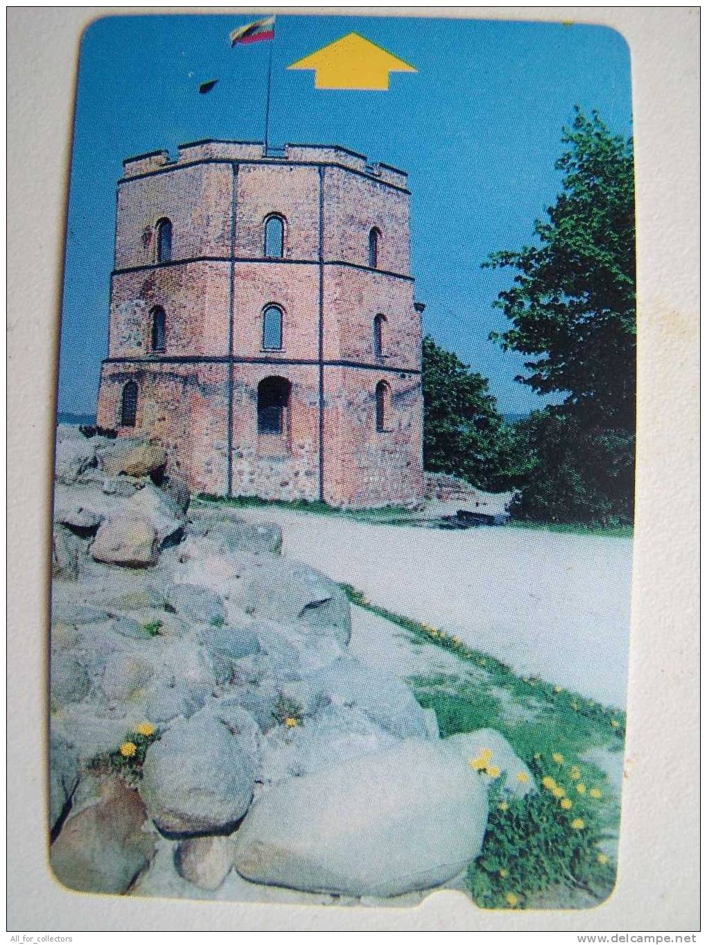 Alcatel Bell Magnetic Test "B"phone Card GEDIMINAS TOWER In VILNIUS Low Tirage Carte Karte From LITHUANIA Litauen - Litouwen