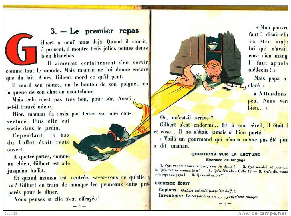 Petit Gilbert, Premier Livre De Lecture Par Edouard Jauffret ; Illus. Raylambert Ray Lambert - 6-12 Anni