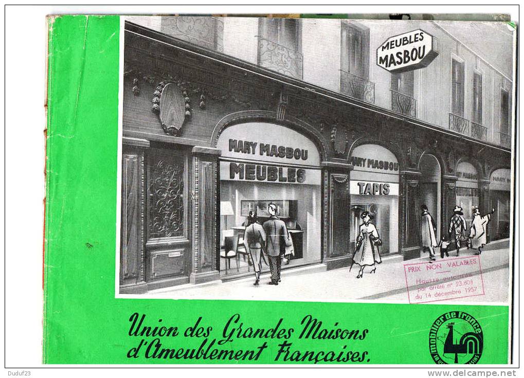 CATALOGUE MEUBLES MARY MASBOU - PALAIS DU MOBILIER - LIMOGES - 1957 - MOBILIER DE FRANCE - Décoration Intérieure