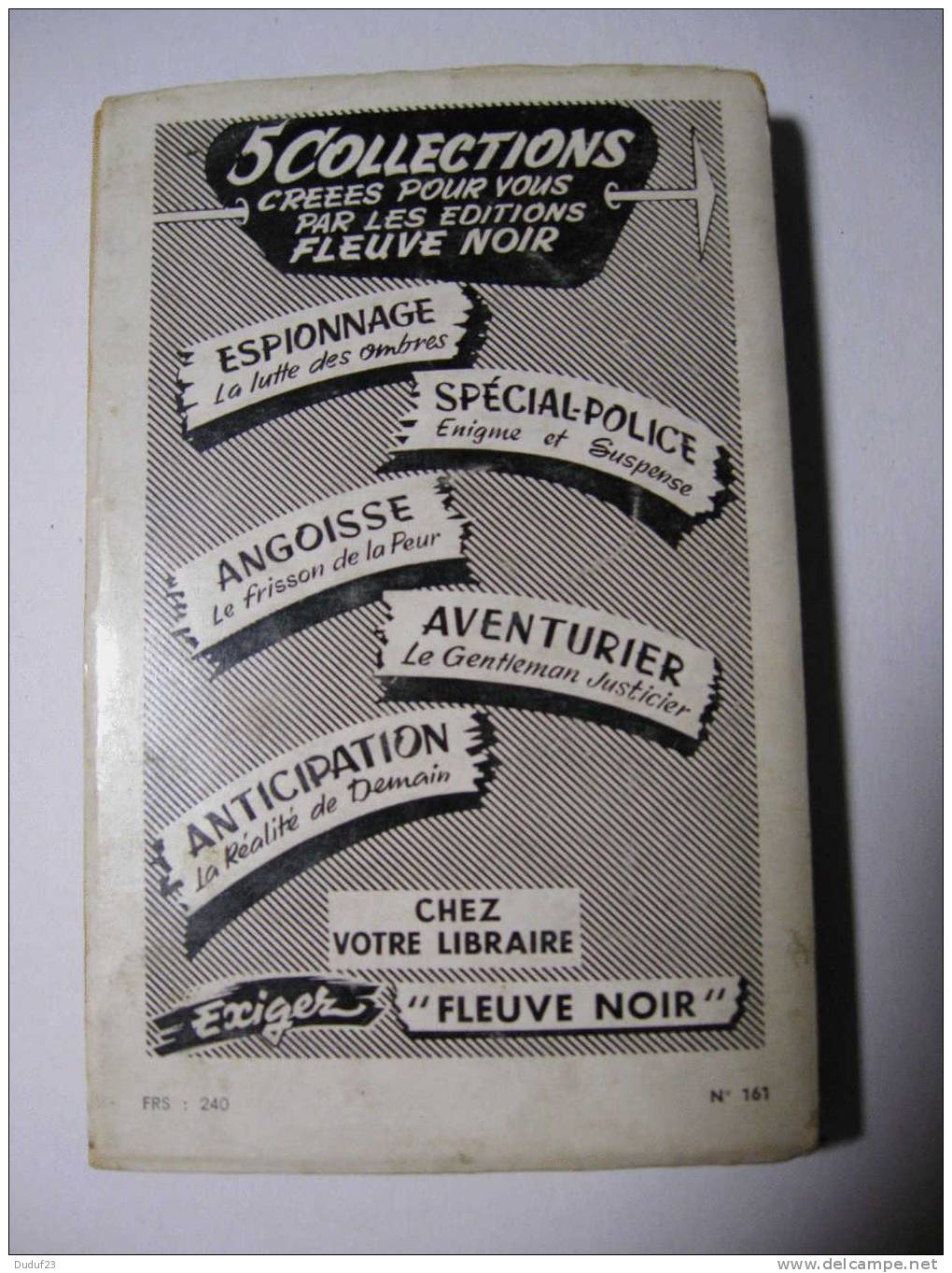 Frederic CHARLES DARD SAN ANTONIO - LA PERSONNE EN QUESTION - FLEUVE NOIR ESPIONNAGE N° 161  EO 1958 Couv Michel GOURDON - Fleuve Noir