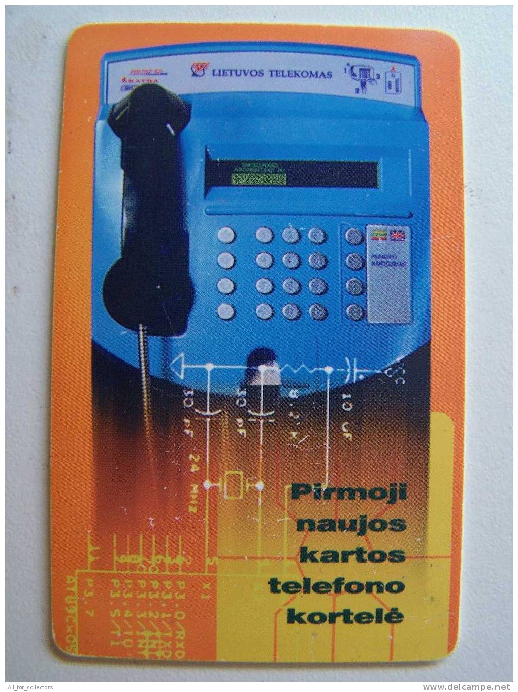 Rare TEST The First Card 50 From LITHUANIA Telephone Low Tirage 1000 Ex. Catalog Codes:LTU-C01,T030 Green Text - Lituania