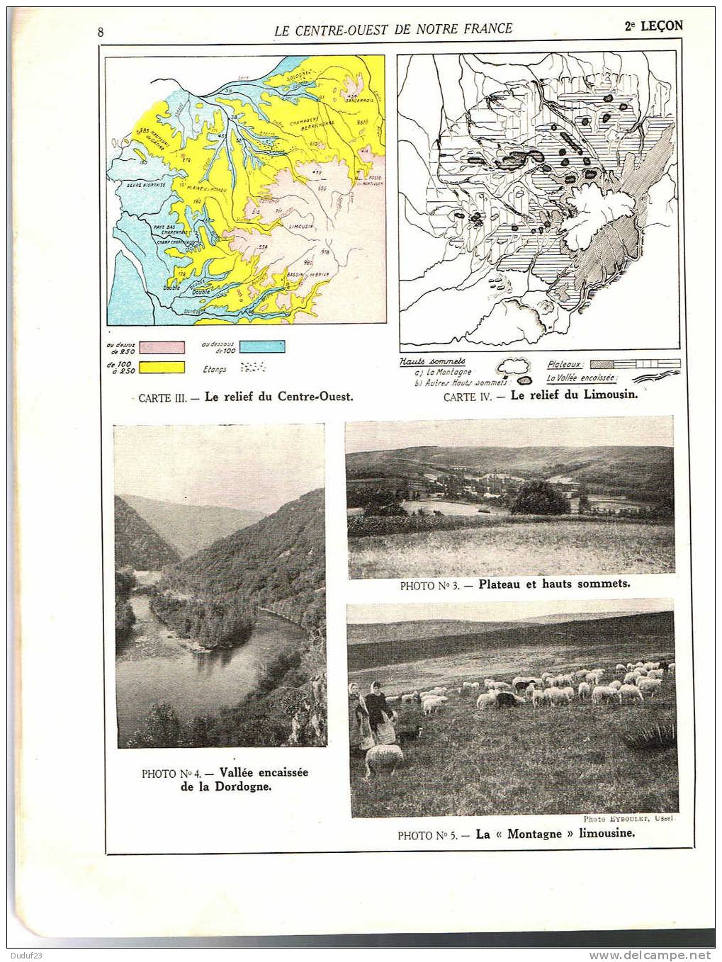 CENTRE OUEST DE NOTRE FRANCE Audrin / Moreau / Timbal - Lavauzelle 1941  Limousin Berry Poitou Angoumois Périgord Quercy - Limousin