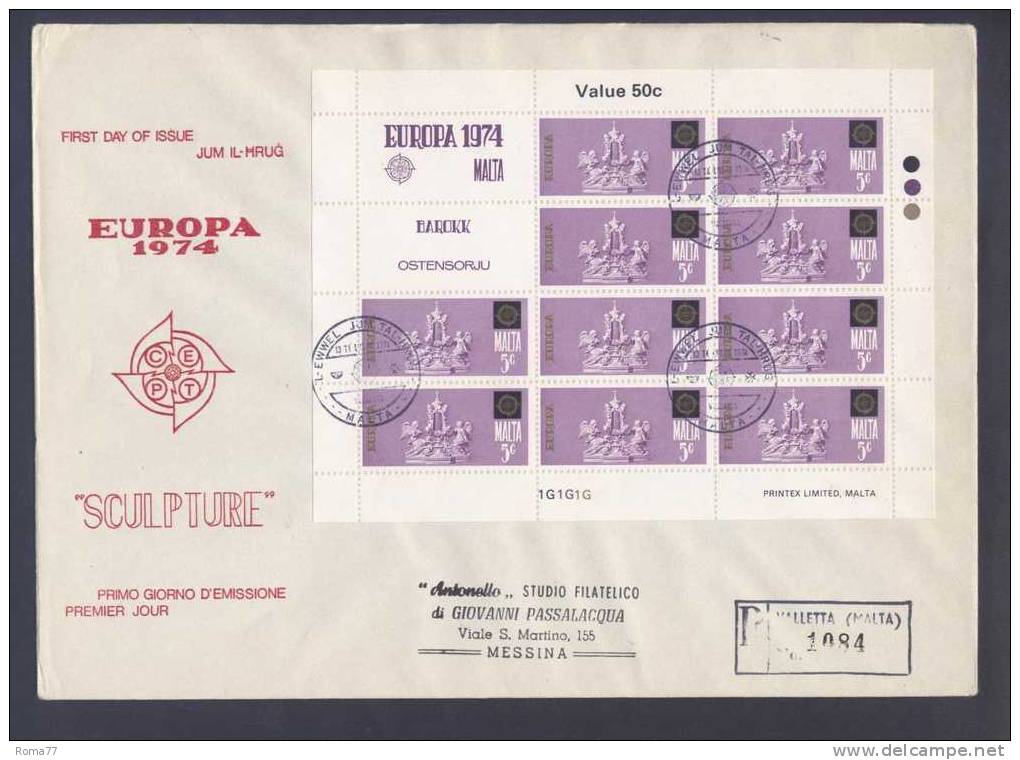 VER1240A - MALTA , Europa 1974 : Il BF Da 5 Cent Su FDC. - Malta